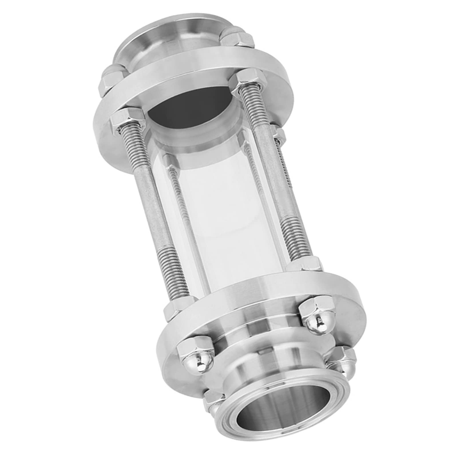 Spia di Flusso per Sanitari, 1,5" 1-1/2" 38MM Flusso Sanitario Vetro Dritto Tri Morsetto Tipo Acciaio per Applicazioni Ad Alta Purezza E Osservazione di Fluidi Inossidabile SS304