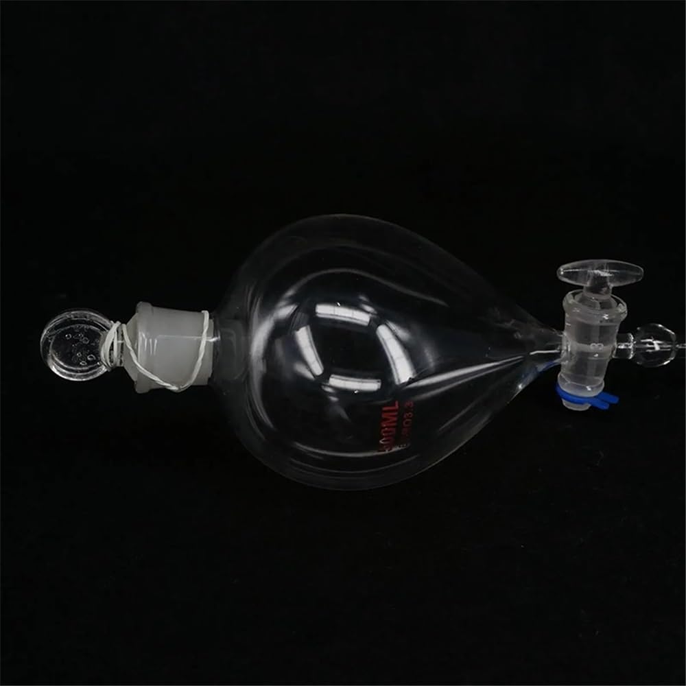 Tropftrichter aus Laborglas, Kugelform, 500 ml, mit Glashahn-Werkzeug