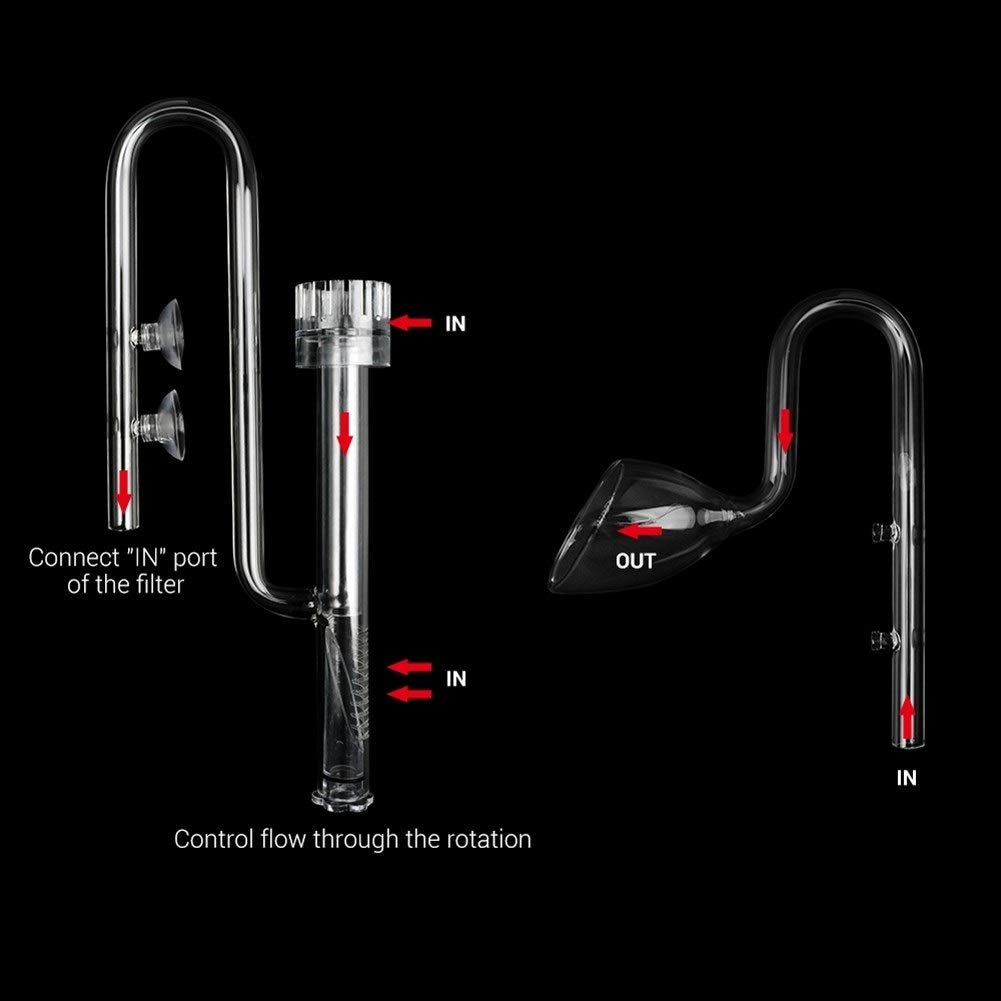 Skimmer Glass Lily Pipe Spin Surface Flow Outflow 13 17mm Aquarium Water Plant Tank Filter Accessories اللون حامل الحجم 13مم Amazon Ae مستلزمات الحيوانات الأليفة