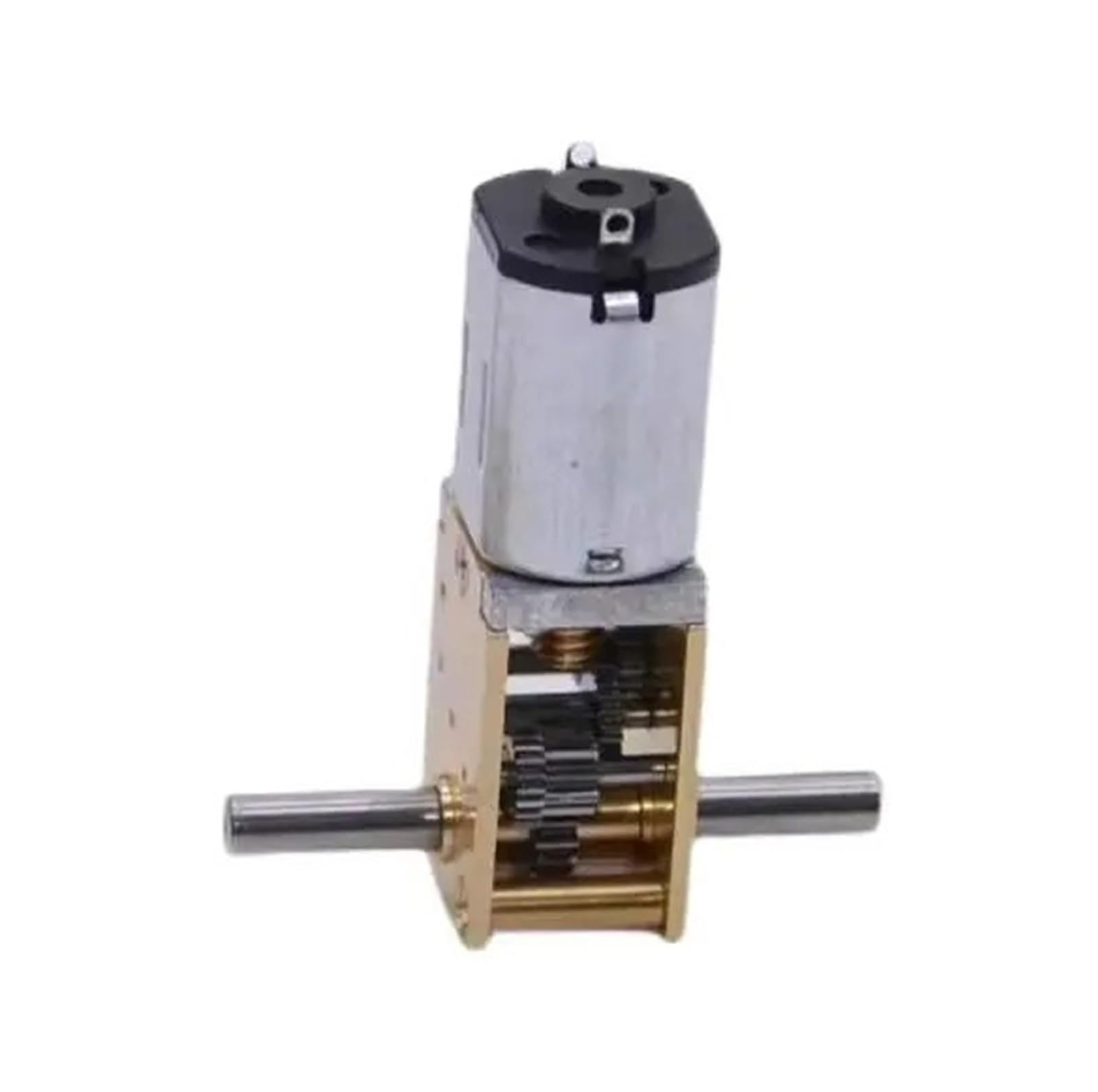 Moteur à engrenages N20 DC 3V 6V 12V 27 RPM à double arbre en métal