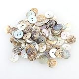 botones nacar bebe Natural y encantador nácar Ecloud Shop® Lote de 100 Botones Nácar Redondo 2 Agujeros DIY 9 mm