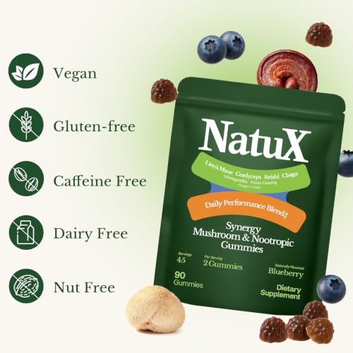NatuX Nootropic Mushroom Gummies