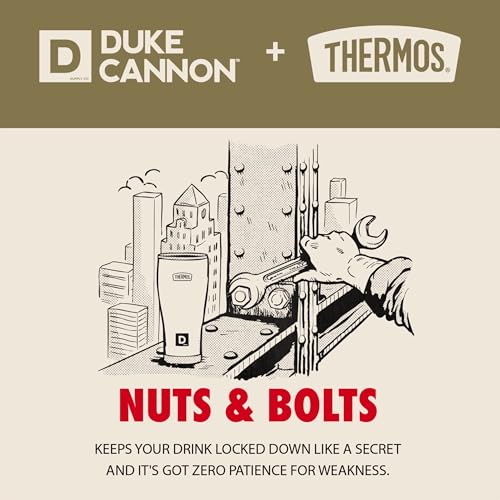 Image of THERMOS + Duke Cannon, Stainless Steel Travel Tumbler, 16 Ounce, Nuts & Bolts