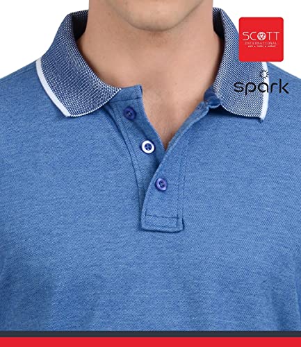 Image of Scott International Men's Regular Fit Polos (AW18 spk1 S Navy Blue Small)