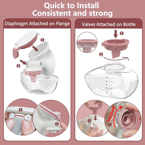Image of 1pcs Duckbill Valves and 1pcs Double-Layed Diaphragm Compatible with Momcozy Upgraded Mobile Flow M9, Upgraded M9 Valve Diaphragm Breastfeeding Parts, Not Original Parts, 2Pack Red