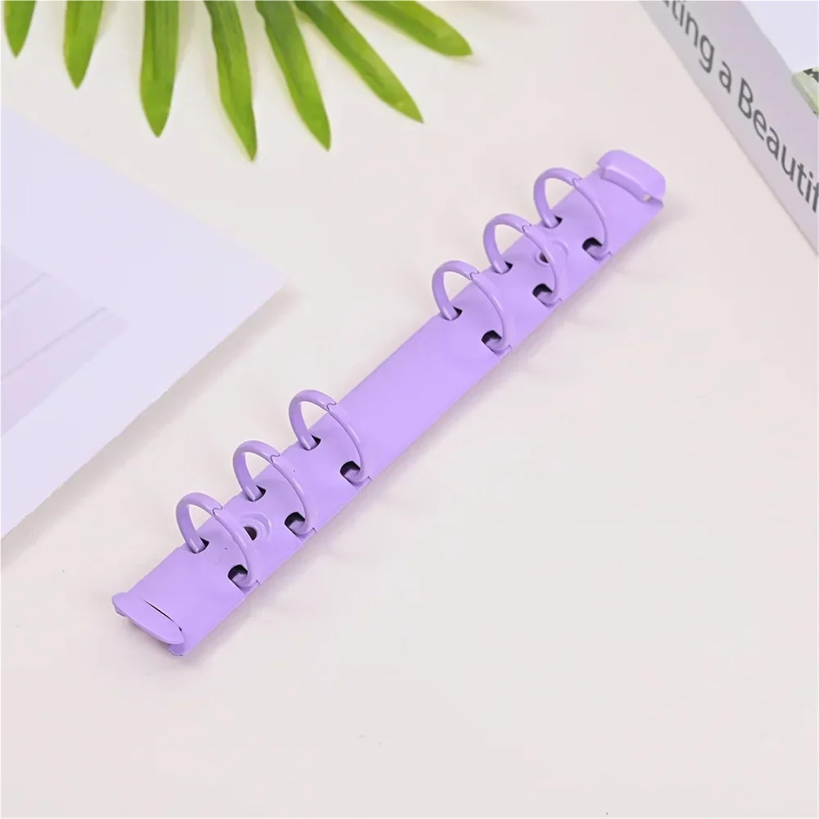 Raccoglitore ad anelli A5 Meccanismo raccoglitore 6 pezzi A6 Foro for fogli sciolti Clip for rilegatura in metallo Cancelleria for ufficio Accessori fai da te(A6-20mm-purple)