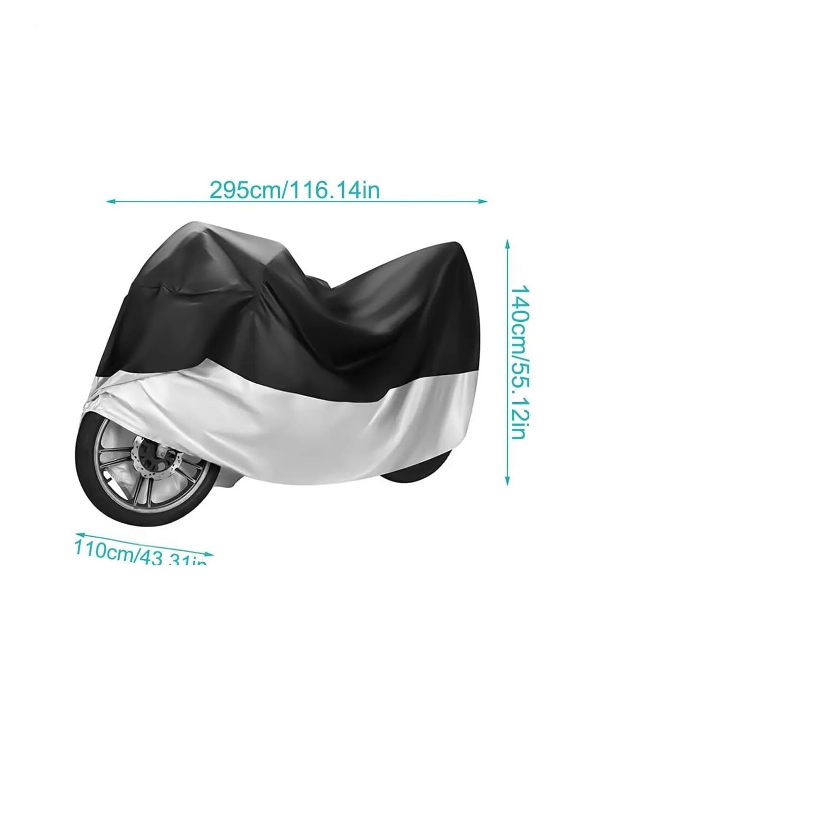 Funda para Moto Scooter para Cubierta Motocicleta Impermeable Al Aire Libre A Prueba Polvo Resistente Powersports Vehículo Refugio Scooter Protector(2.45 Meters Long)
