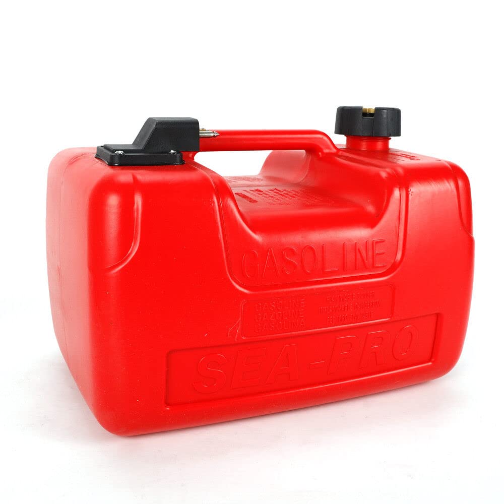 12 Lite Kraftstofftank, Tragbar Externer Bootstank +Anschluss, Benzintank Boot Außenborder-Tank Kanister
