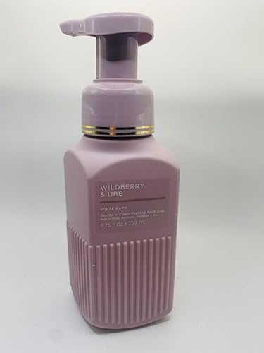Wildberry Ube - Jabón de manos espumoso de limpieza suave, 8.75 onzas, botella con bomba de tamaño completo, granero blanco