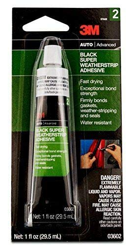 3M AUTO Advanced 03602 BLACK SUPER WEATHERSTRIP ADHESIVE Stage-2 GASKETS SEALS 29mL 3M AUTO Advanced 03602 BLACK SUPER WEATHERSTRIP ADHESIVE Stage-2 GASKETS SEALS 29mL