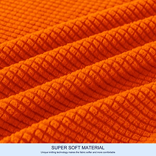Subrtex Recliner Chair Slipcover Stretch Lazy Boy Covers For Leather Furniture Protector Rocker Sofa Cover With Side Pocket (Recliner, Orange) #TOP3