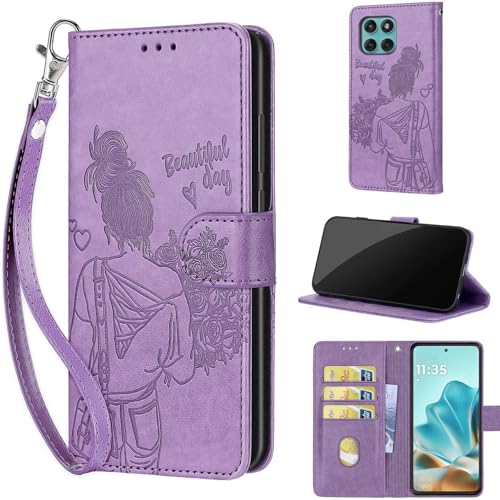 Protection portefeuille Motorola Edge 2025 contre les chocs avec porte-cartes