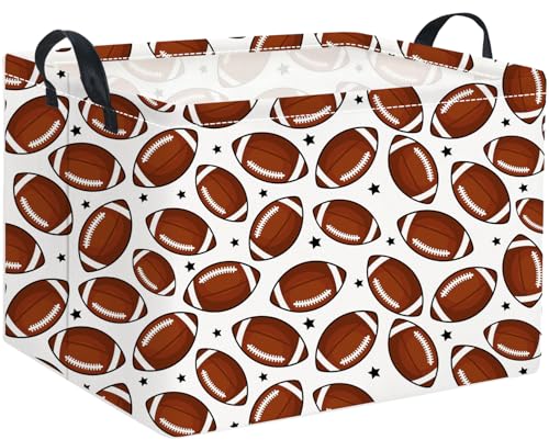 TIBAOLOVER Rectangular Football Basket Kids Baby Storage Basket Cute Kids Toy Storage Bin Organizer Shelf Book Sports Footballl Room Decor(Football)