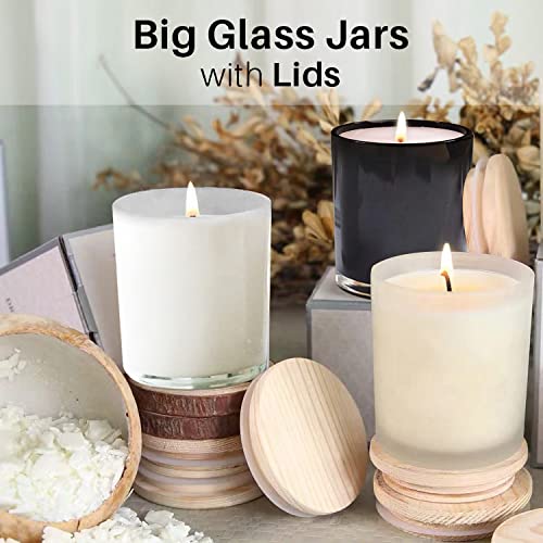 Diy Soy Candle Making Kit For Adults With Big Glass Candle Jars - Candle Making Supplies - Candle Rose Mold - Wicks - Soy Wax Flakes Candle Making Kits - Full Beginners Set (Multi-Colored) #TOP2