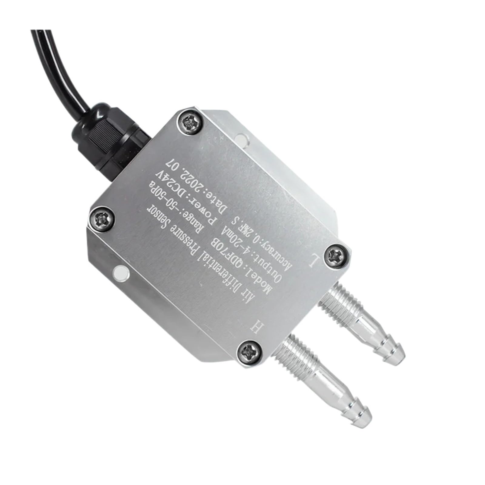 Transmisor de presión diferencial, sensor presiones diferenciales aire viento 0~500 KPA, 4-20 mA 0-10 V 0-5 1-5 salida RS485 1 pieza(0-300pa,RS485 Output)