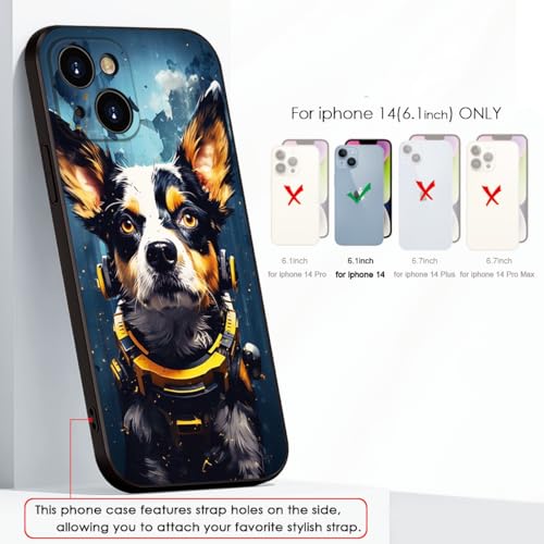 Dog for iPhone 14 Case | Trendy Slim Protection for Girls & Women & Teens (A1-Dog)