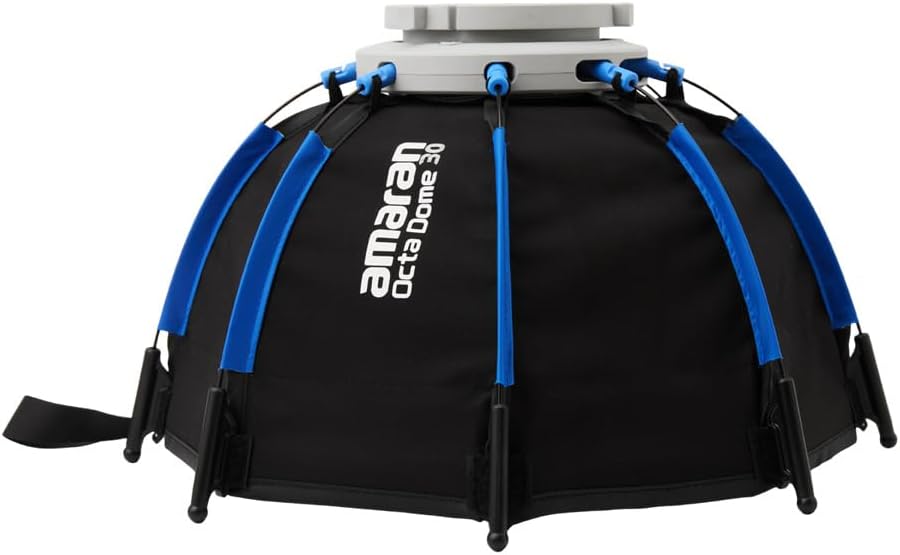 Amaran Octa Dome 30 Mini Softbox Bowens Mount Designed for Amaran Ray 60c 120c,Halo 60x 100x,and Other Bowens Mount Led Video Light