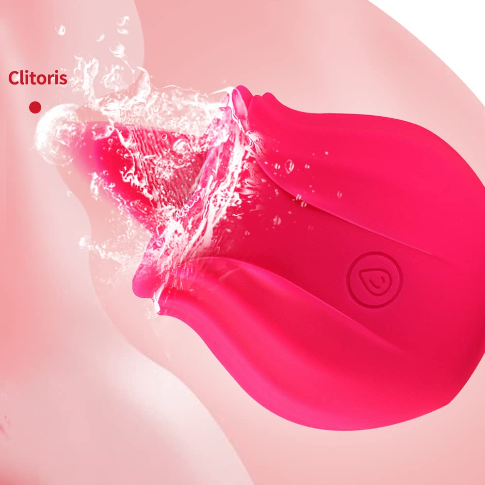 Fiore forma lingua leccando G Spot vibratore capezzolo Clitorale stimolazione uovo vibratori Clit seno massaggiatore giocattoli sessuali per le donne, rosa