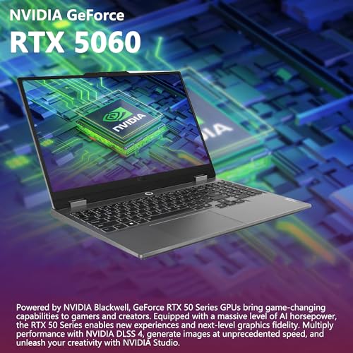 LOQ Gaming AI Laptop | 15,6" FHD IPS 144Hz (100% sRGB G-SYNC) | AMD 6-core Ryzen 5 220 | 16 GB DDR5 512 GB SSD | GeForce RTX 5050 440 AI Tops | Videocamera per la privacy retroilluminata da 5 - Notebook - Immagine 4