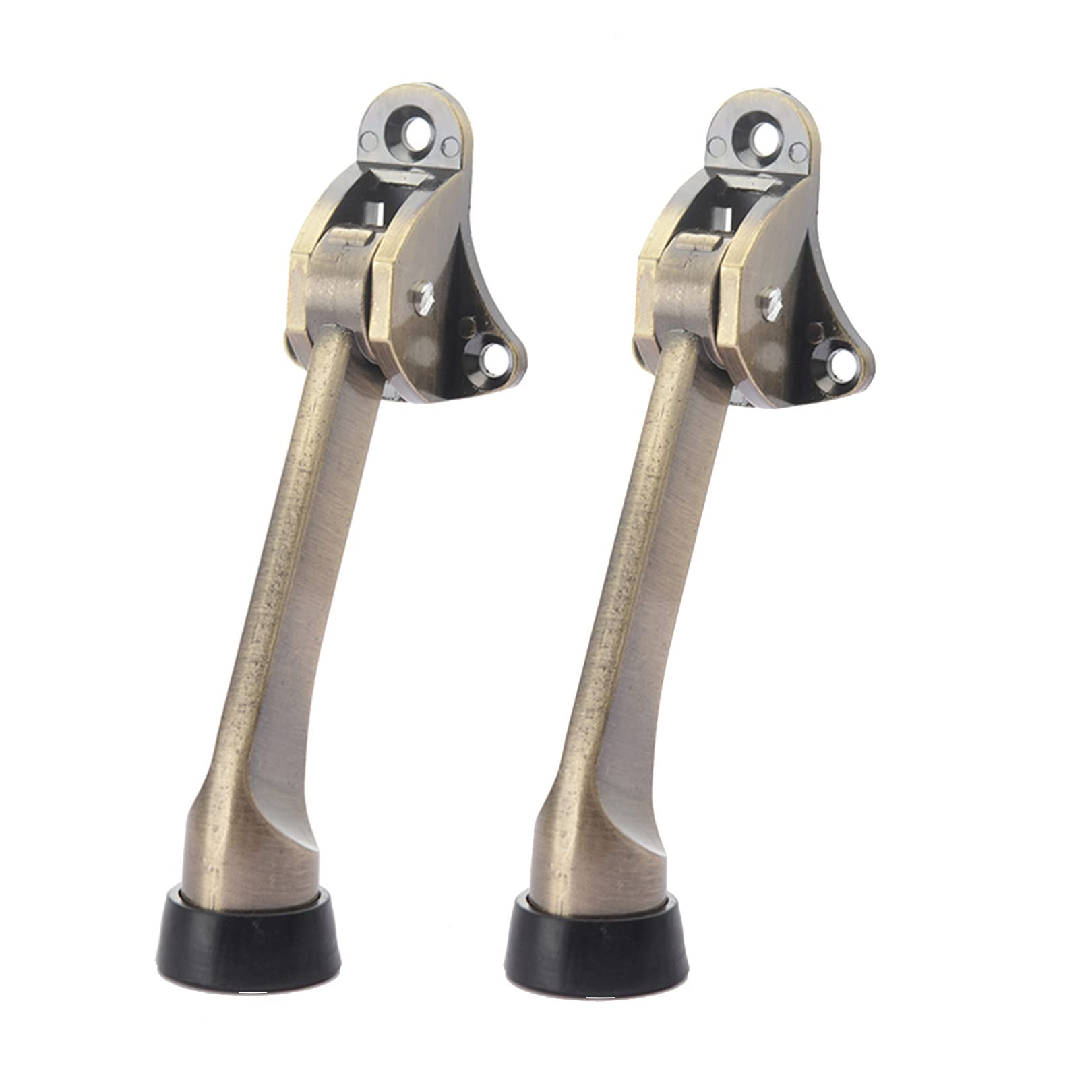 Tope De Puerta-Tope De Cuña for Puerta, Tope De Puerta Pesado De Aleación De Zinc, Paquete De 2 Topes De Puerta Con Tornillos De Montaje for Costura De Puerta Dentro De 8 Cm. Tope De Goma for Puerta(S