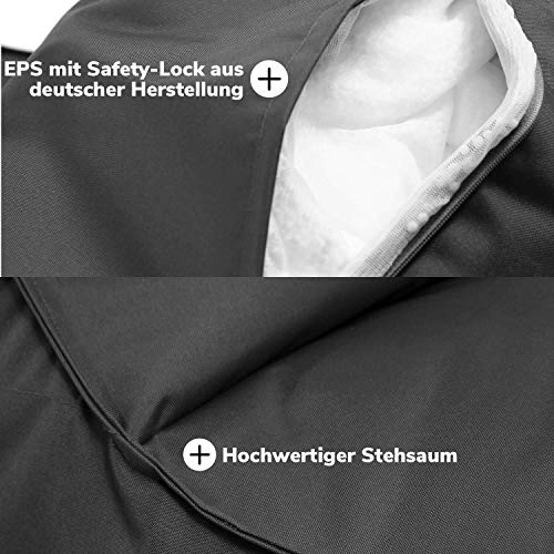 mokebo® Indoor & Outdoor Sitzsack für Balkon & Garten 'Der Schlitten', Bean Bag mit EPS-Perlen Füllung, Relaxliege… – Bild 5