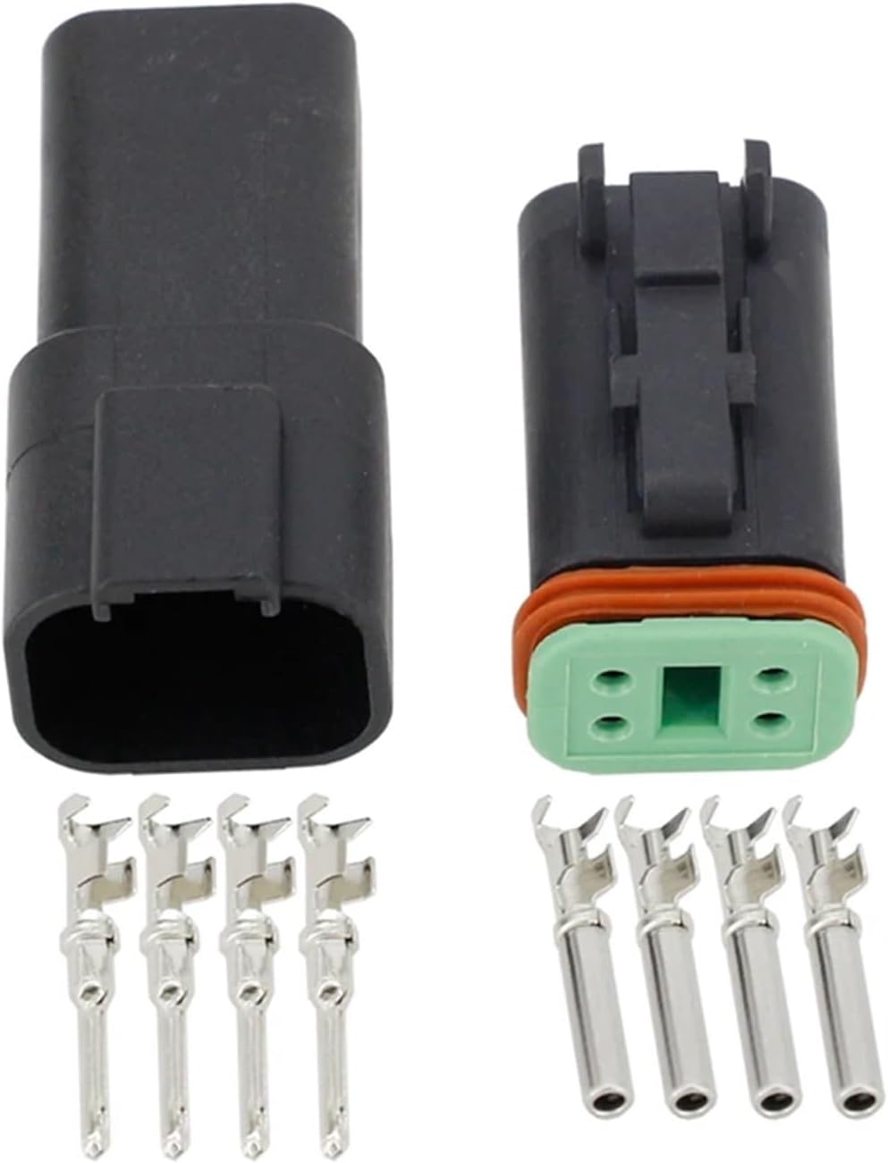 1 Set Black DT connector DT06-2S/DT04-2P 3P 4P 6P 8P waterproof electrical connector for car motor with pins 22-16AWG(DT06-12 DT04-12P)