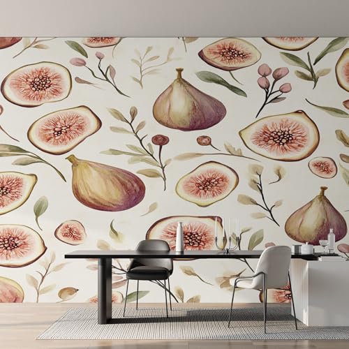 Papier peint panoramique fruit et figue botanique 350x256 cm