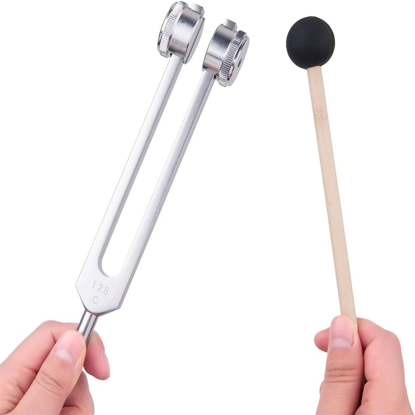 128 Hz Weighted Tuning Fork Medical-Grade Tuning Forks for Healing-Professional Tuning Fork C128 with Mallet Essential Yoga and Meditation Accessories & Sound Healing Instruments — Amazon image 7