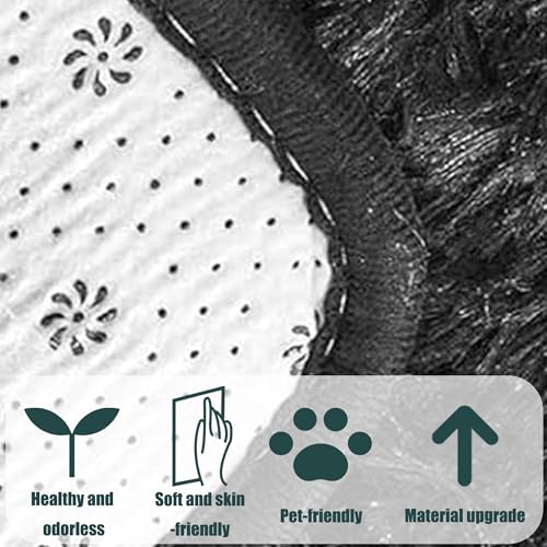 Tapis de salon antidérapant et lavable grand format gris - 5