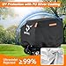 EVRBUL Mobility Scooter Cover Heavy Duty Waterproof 420D Outdoor Electric Scooter Cover Rain,UV, Dustproof with Reflective Strips Air Vents Windproof Buckles 57
