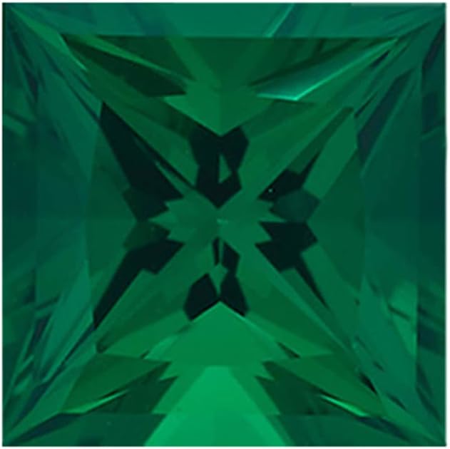 Instagem Lab Created Emerald Square Princess Cut Shape AAA Quality from 2MM-10MM