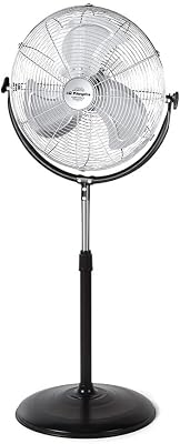 Orbegozo PWS 1846 – Ventilador industrial de pie, aspas metálicas, 3 velocidades de ventilación, 45 cm de diámetro y potencia de 135 W, Multicolor
