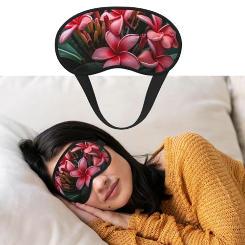 睡眠用アイマスク 通気性 遮光 睡眠マスク プルメリア ナイト目隠し ソフト 快適 ナイトアイ スリープシェード カバー 男女兼用 ホームナップ用アイカバー