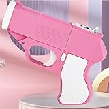 Gun Butane Torch Lighter. Filling is Possible, PistolCigarettes Case Lighter Lighter,Great for Smokers Gun LighterGift for Men Collectibles (No Fuel) (Pink and White)