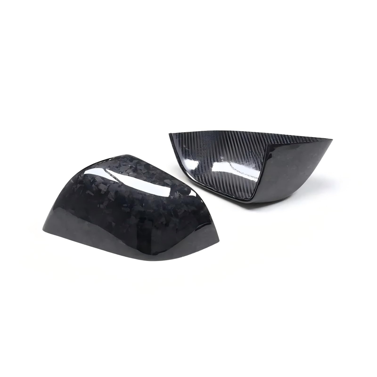 Car Door Rearview Mirror Cover for Tesla for Model 3 2019 - UP Forged Carbon Fiber Mirror Sticker Cover(OEM Forged)