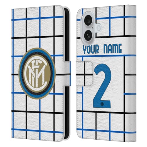 Coque portefeuille iPhone 16 Inter Milan étui cuir personnalisé Away 2020/21