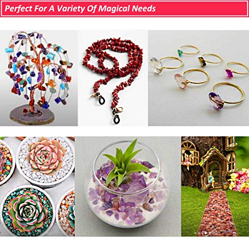 Beads for Jewelry Making, 900PCS Natural Crystal Gemstone Chip Loose Beads Irregular Rock Bulk Beads with Plastic Box for Bracelet Jewelry Making DIY Supplies (15 Colors - 900PCS) - Thumbnail 5