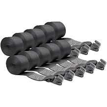 Mytee Products Winch Straps 4" x 30 Black Heavy Duty Tie Down w/Flat Hook WLL# 5400 lbs | 4 Inch Cargo Control for Flatbed Truck Utility Trailer 10 Pack