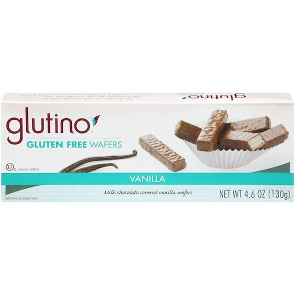Milk Chocolate Covered Vanilla Wafers by glutino – 4.6 Ounce (Pack of 12), Pack of 12