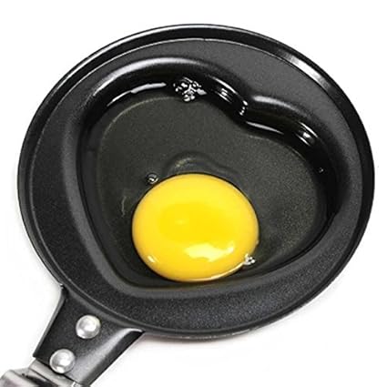 K Kudos Enterprise Healthy Nonstick Stainless Steel Frying Pan Eco Fry Pan Skillet Heart (Assorted) (Pack of 1)