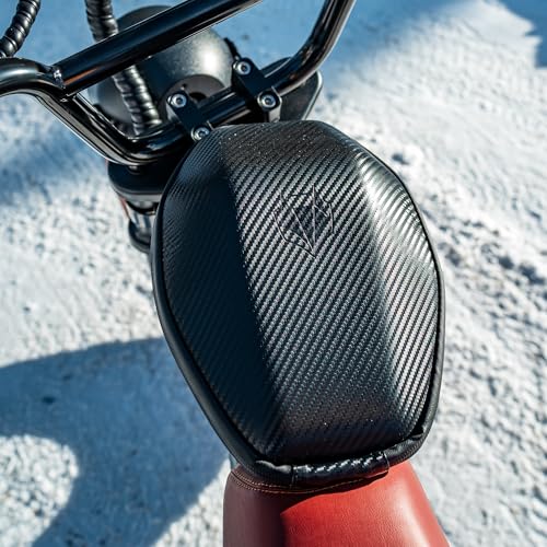 MACFOX Bike Frame Bag, Black - Bike Pouch, Cycling Phone Wallet with Zipper - Bike Accessories for Storing Phone Suitable Electric Bike