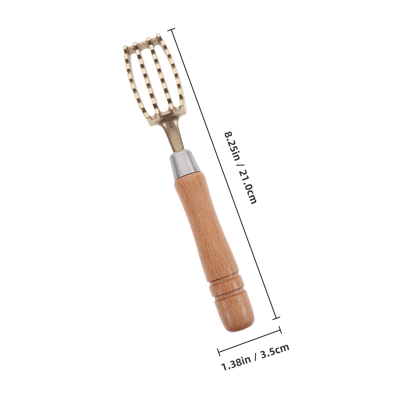 Raschietto Ottone in Stile Squame per Giapponese Pesce Manico in Legno
