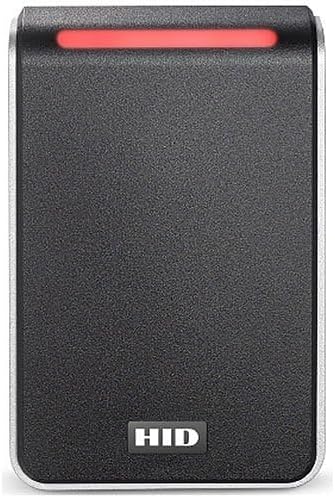 HID HU-40NKT5NTU Signo 40 Contactless Smartcard Reader, Multi-Technology, Mobile Ready, Wall Switch Mount, Black with Silver Trim