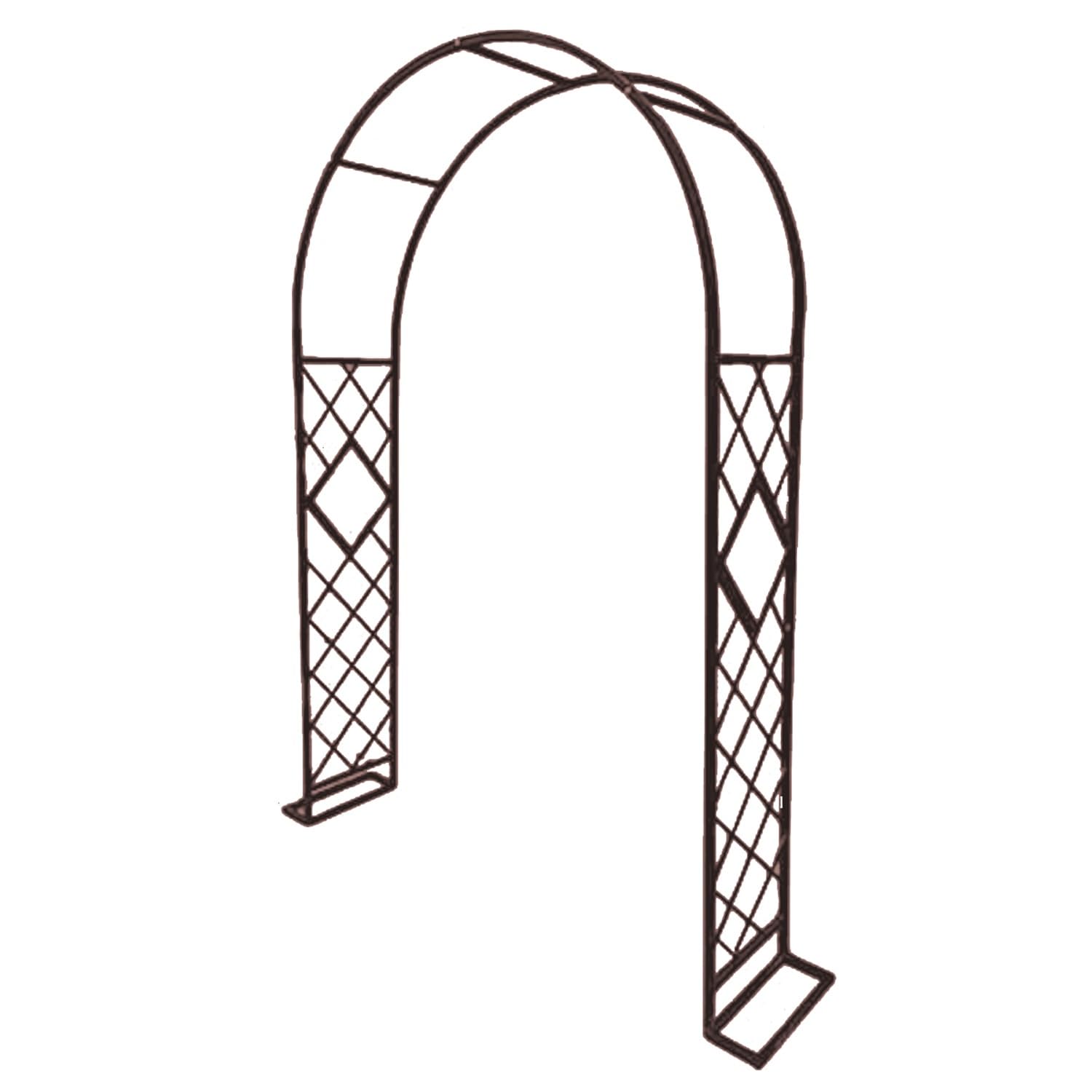 Arco de metal para plantas trepadoras y enrejado decorativo exterior de alta estabilidad