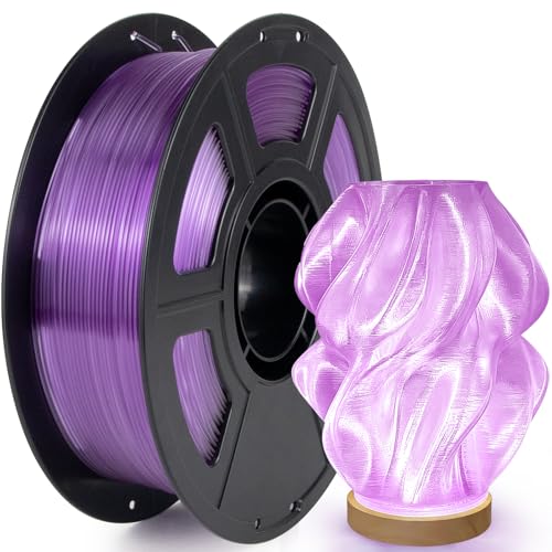 Image of IEMAI Clear PETG Filament 1.75mm Lilac Purple 1kg, Glossy Transparent Finish 3D Printer Filament Up to 600mm /s High-Speed Printing for Lampshades, Home Decor & DIY Models
