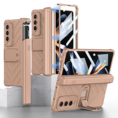 Coque Samsung Galaxy Z Fold 4 5G or en PC rigide avec protège-charnière