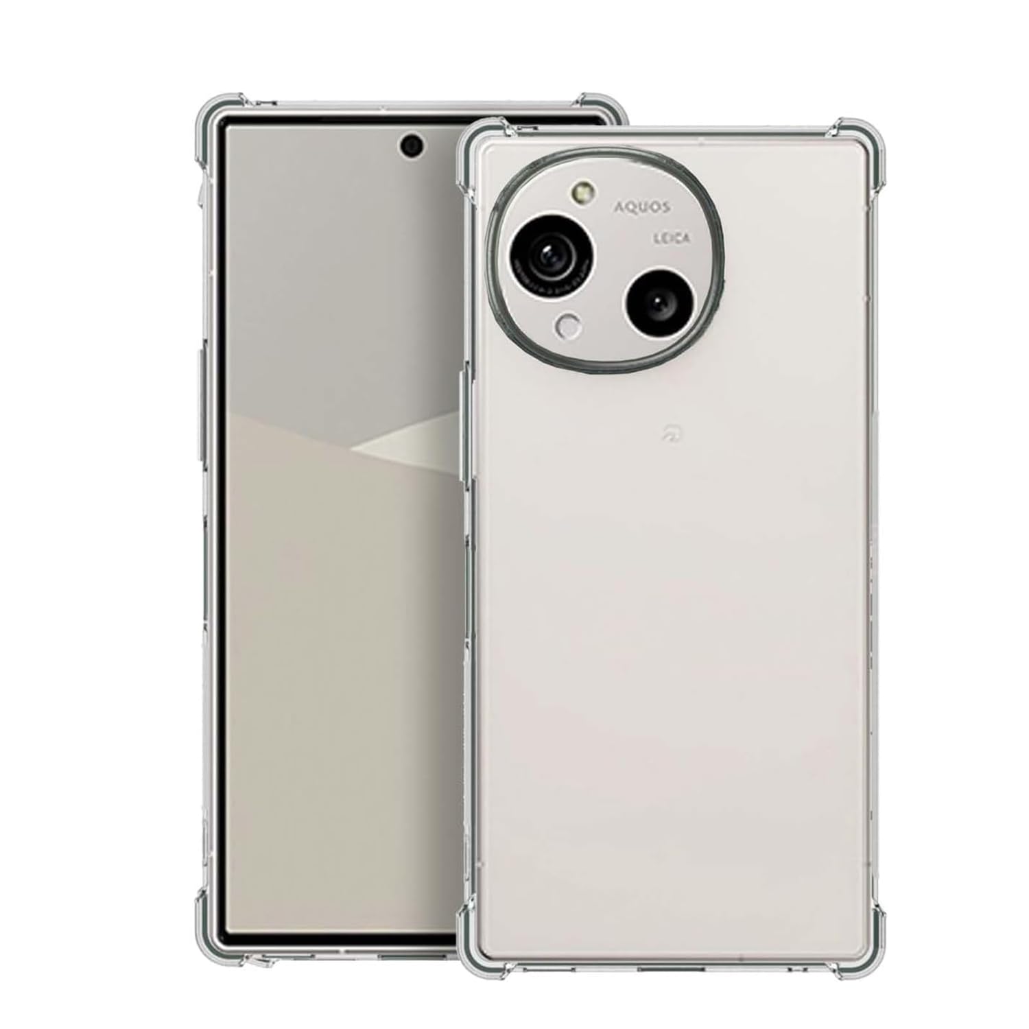 『全面保護』AQUOS R10 ケース AQUOS R10 用の 保護カバー 薄型 TPU材質 『四隅がエアクッション構造』 耐衝撃 ケース スマホケース 黄変防止/滑り止め/擦り傷防止/柔軟/光沢感/軽·薄/透明
