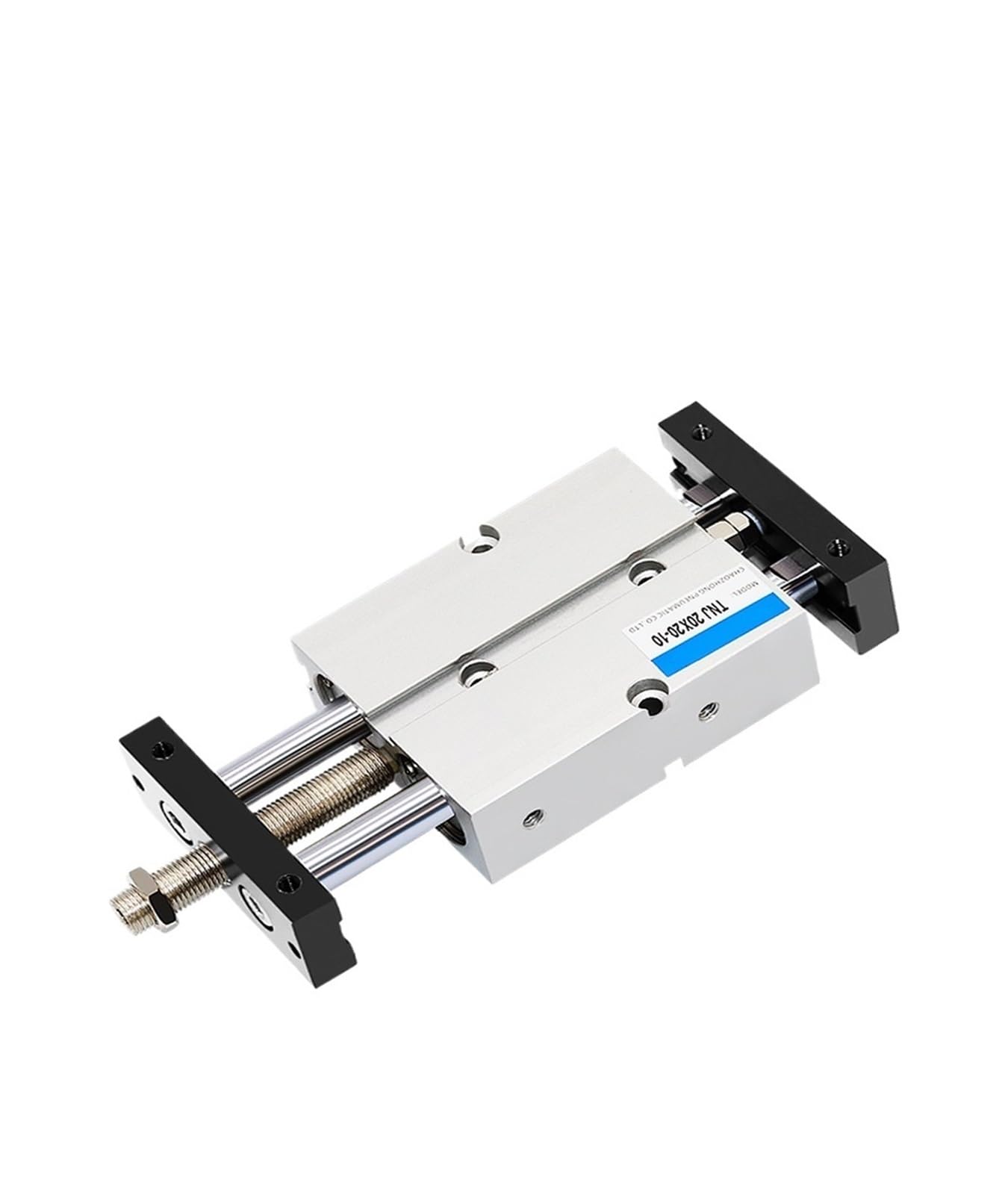 Vérin pneumatique TN double effet avec amortisseur mécanique pour guidage stable