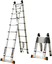 TelescóPica DobráVel E AjustáVel De AlumíNio Com Dois Degraus, Adequada Para Trabalhos De ManutençãO, Limpeza E ConstruçãO
