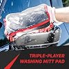 Maxshine Universal Red Chenille Professional Detailing Clay Mitt - Ideal Wash Mitts for Car, SUV, Trucks, Boats, RV Washing - High Efficiency Detailing Wash Mitt - Auto Detailing Accessories